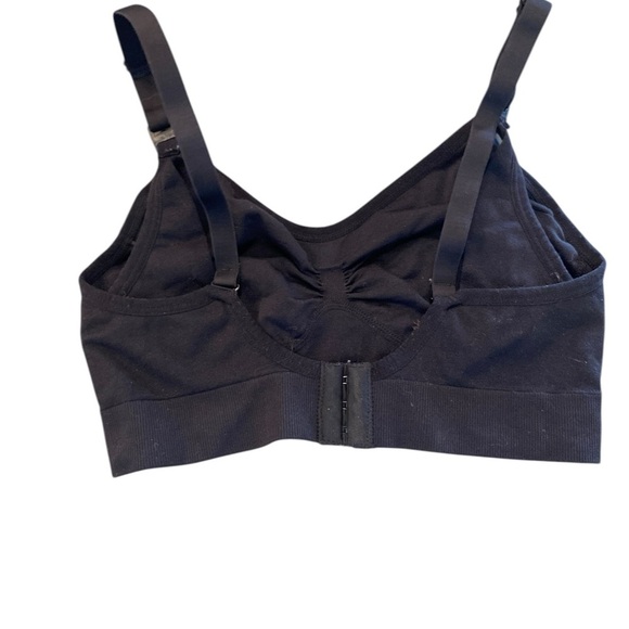 Full Bust black Maternity Seamless Wireless Nursing Bra - Picture 3 of 7